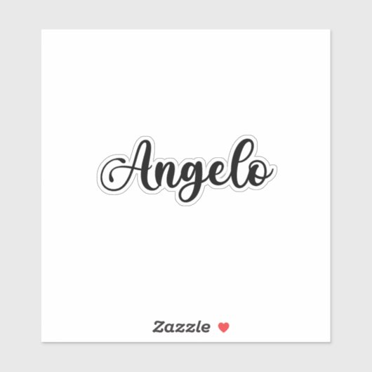 Angelo Naam - Handgeschreven kalligrafie Sticker (Vel)