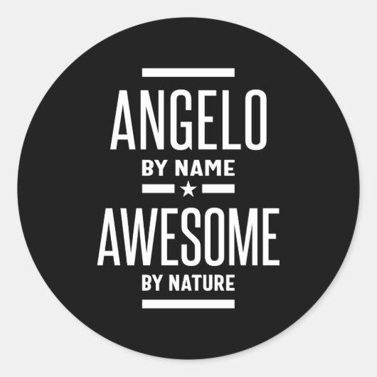 Angelo Persoonlijke naam Birthday Gift Ronde Sticker (Voorkant)