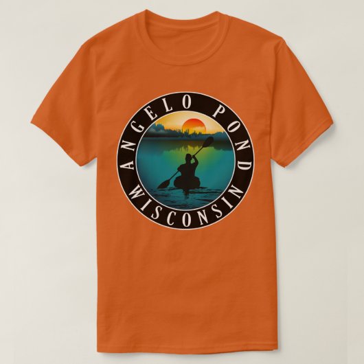 Angelo Pond Wisconsin Kayaking T-shirt (Design voorkant)