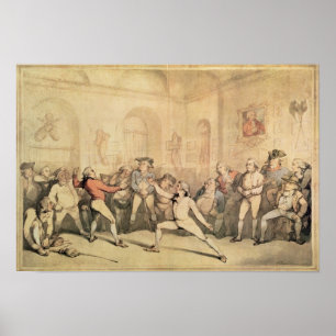 Angelo's Fencing Room, pub. 1787 Poster
