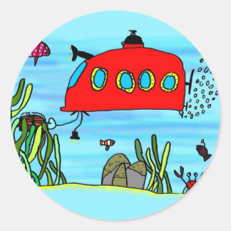 Angelos Unterwasser Schatzsuche Ronde Sticker