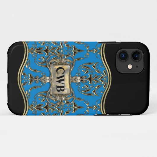 AngelRhyse Rue Monogram Elegance Case-Mate iPhone Case (Achterkant (horizontaal))