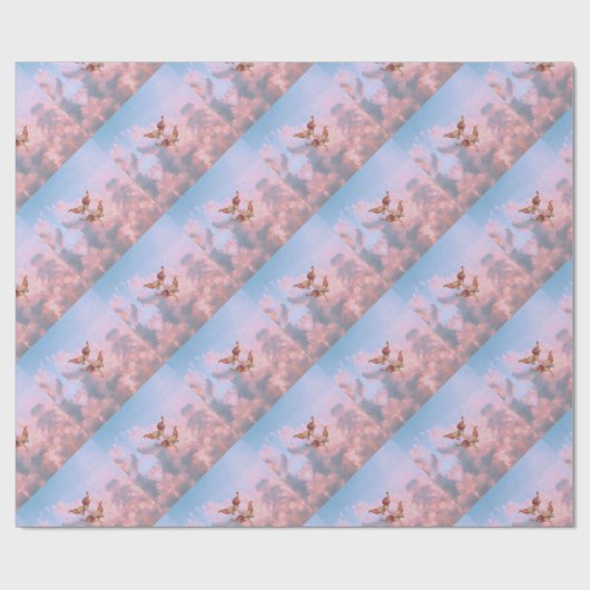 Angels aan de hemel cadeaupapier (Vlak)