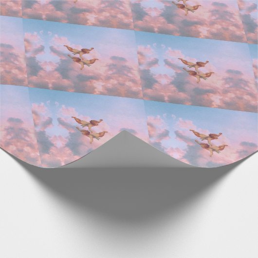 Angels aan de hemel cadeaupapier (Hoek)