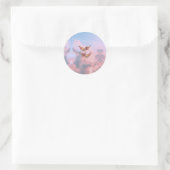 Angels aan de hemel ronde sticker (Tas)