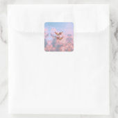 Angels aan de hemel vierkante sticker (Tas)