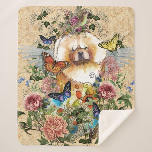 ANGELS AMONG US Chow sherpa blanket Sherpa Deken (Voorkant)