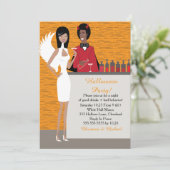 Angels and Devils Halloween Invitation (AA) Kaart (Staand voorkant)