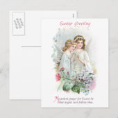 Angels and Flowers  Pasen Feestdagenkaart (Voorkant / Achterkant)