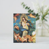Angels and Immaculate Conception of Virgin Feestdagenkaart (Staand voorkant)