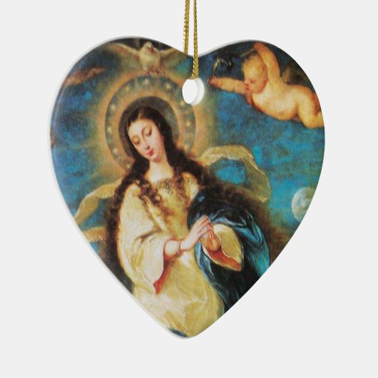 Angels and Immaculate Conception of Virgin, Heart Keramisch Ornament (Rechts)