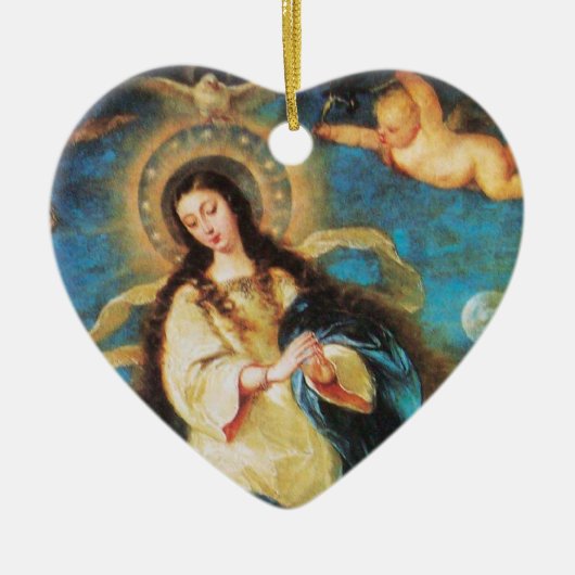 Angels and Immaculate Conception of Virgin, Heart Keramisch Ornament (Voorkant)