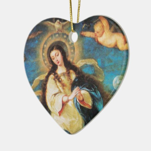 Angels and Immaculate Conception of Virgin, Heart Keramisch Ornament (Links)