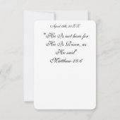 Angels Announcing Resurrection Image Greetings Kaart (Achterkant)