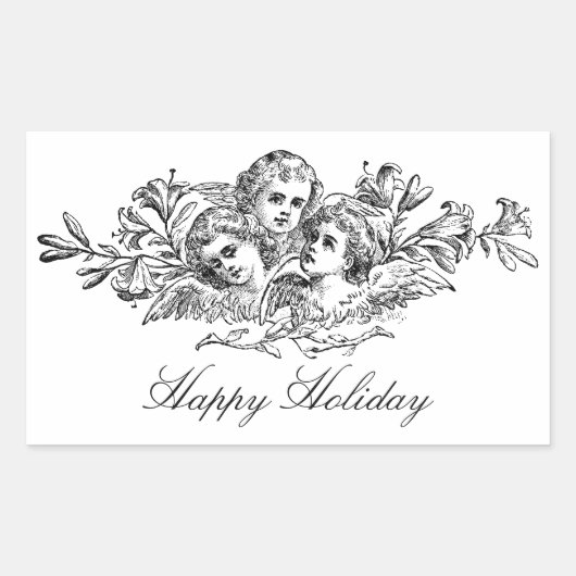 Angels  Art Custom Gift Sticker (Voorkant)