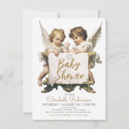Angels Baby shower gepersonaliseerd Kaart