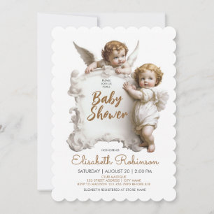 Angels Baby shower gepersonaliseerd Kaart