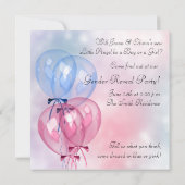 Angels Balloons Roze en Blauw Onthullen Kaart (Achterkant)