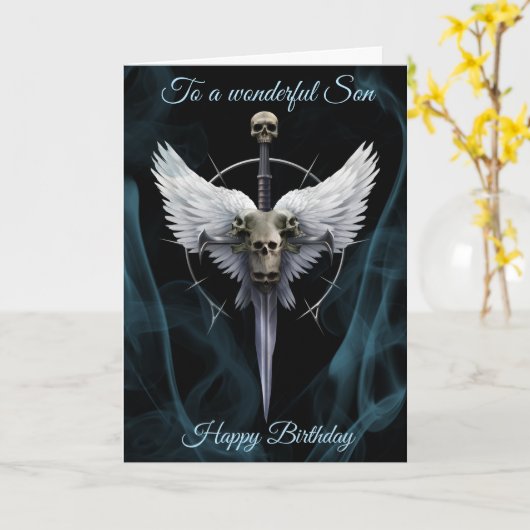 Angel's Bane Verjaardag Kaart (Gele Bloem)