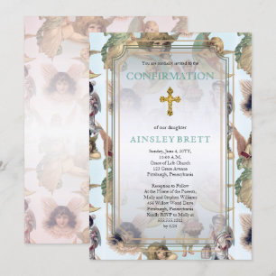 Angels   Bevestiging van Gold Cross-Girl Kaart