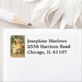 Angels bewondert de Baby Jesus Etiket (Insitu)