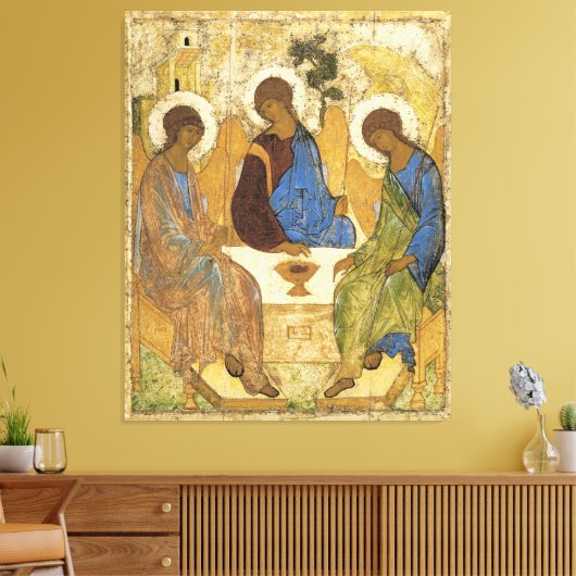 Angels bij Mamre Trinity Canvas Afdruk (Insitu (Woonkamer))