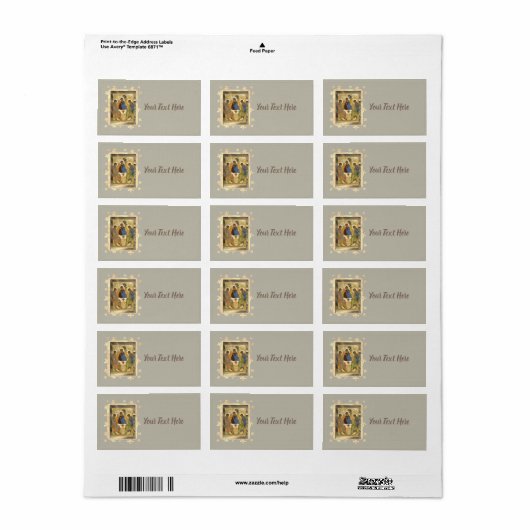 Angels bij Mamre Trinity Etiket (Full Sheet)