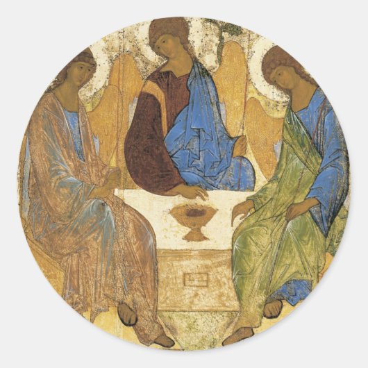 Angels bij Mamre Trinity Ronde Sticker (Voorkant)