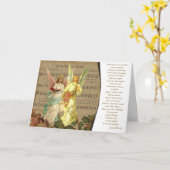  Angels Bladmuziek Bijbelse tekst Kaart (Gele Bloem)