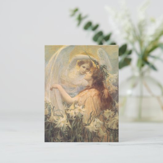 Angel's boodschap van George Swinstead,  kunst Briefkaart (Staand voorkant)