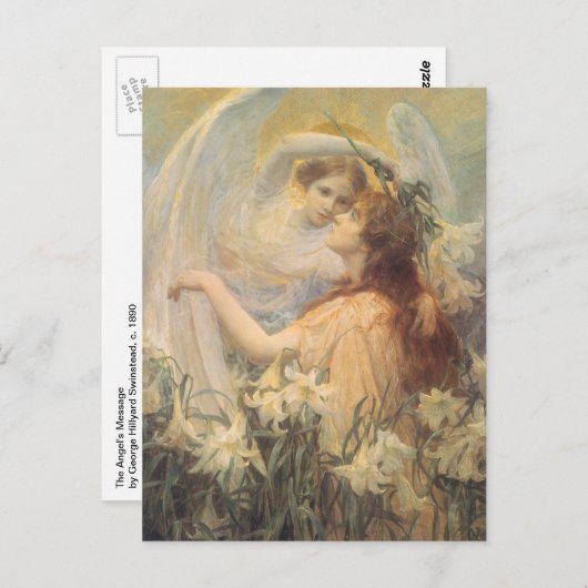 Angel's boodschap van George Swinstead,  kunst Briefkaart (Voorkant / Achterkant)