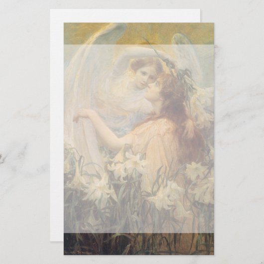 Angel's boodschap van George Swinstead,  kunst Briefpapier (Voorkant / Achterkant)