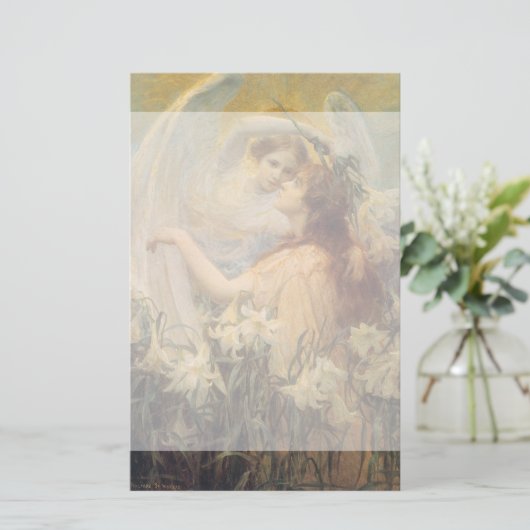 Angel's boodschap van George Swinstead,  kunst Briefpapier (Staand voorkant)