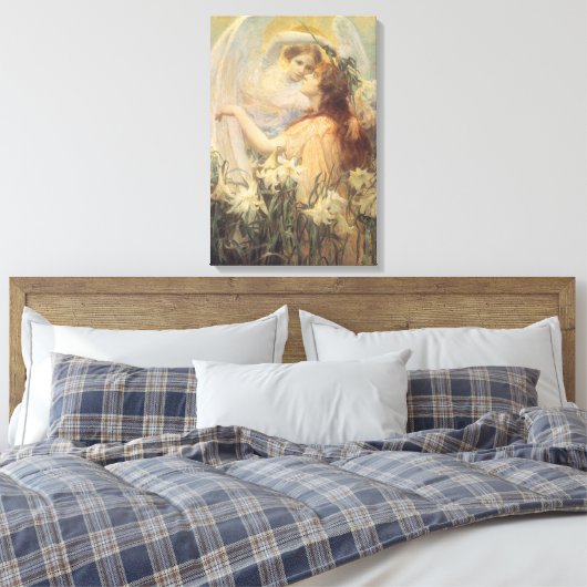 Angel's boodschap van George Swinstead,  kunst Canvas Afdruk (Insitu (Slaapkamer))