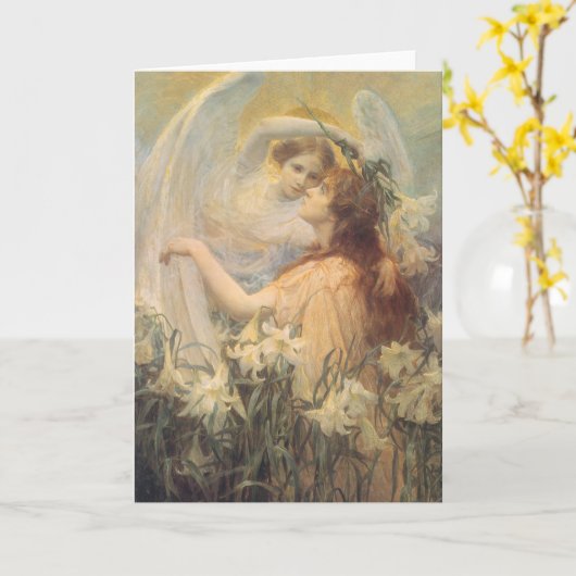 Angel's boodschap van George Swinstead,  kunst Kaart (Gele Bloem)