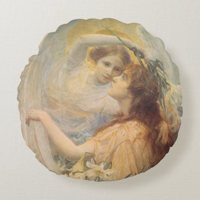 Angel's boodschap van George Swinstead,  kunst Rond Kussen (Voorkant)
