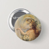 Angel's boodschap van George Swinstead,  kunst Ronde Button 5,7 Cm (Voorkant /achterkant)
