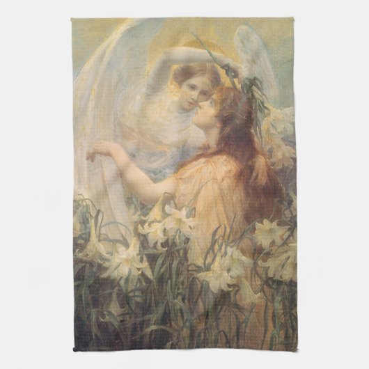 Angel's boodschap van George Swinstead,  kunst Theedoek (Verticaal)