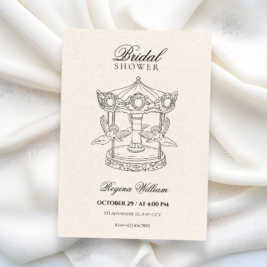 Angels bridal shower kaart