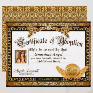 Angels™ Certificate of Adoption aannemen