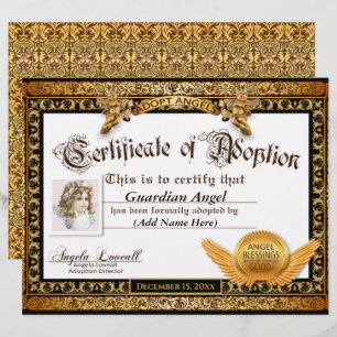 Angels™ Certificate of Adoption aannemen