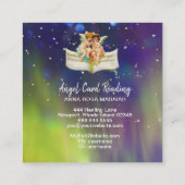 *  Angels Cherub Fairy Antiek vel Music Vierkante Visitekaartje (Achterkant)