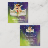 *  Angels Cherub Fairy Antiek vel Music Vierkante Visitekaartje (Voorkant / Achterkant)