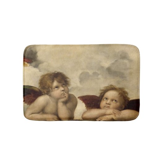 Angels Cherubs Raphael Santi Sistine Madonna Sweet Badmat (Voorkant)