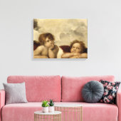 Angels Cherubs Raphael Santi Sistine Madonna Sweet Canvas Afdruk (Insitu (Woonkamer))