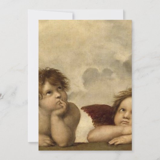 Angels Cherubs Raphael Santi Sistine Madonna Sweet Kaart (Voorkant)
