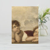 Angels Cherubs Raphael Santi Sistine Madonna Sweet Kaart (Staand voorkant)