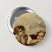 Angels Cherubs Raphael Santi Sistine Madonna Sweet Ronde Button 7,6 Cm (Voorkant /achterkant)