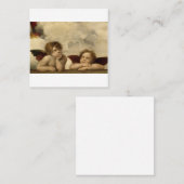 Angels Cherubs Raphael Santi Sistine Madonna Sweet Vierkante Visitekaartje (Voorkant / Achterkant)
