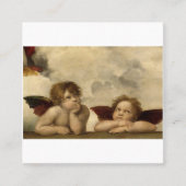 Angels Cherubs Raphael Santi Sistine Madonna Sweet Vierkante Visitekaartje (Voorkant)